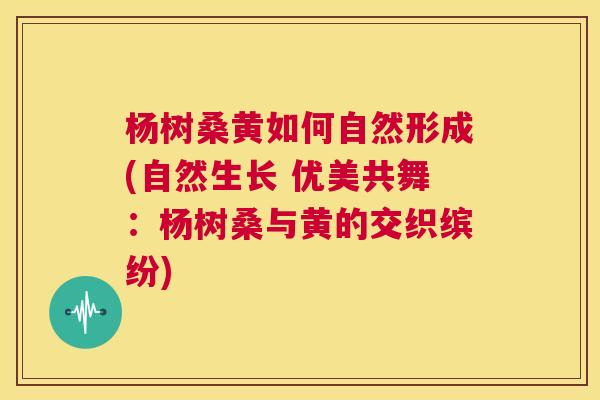 杨树桑黄如何自然形成(自然生长 优美共舞:杨树桑与黄的交织缤纷) 杨树桑黄如何自然形成(自然生长 优美共舞:杨树桑与黄的交织缤纷)