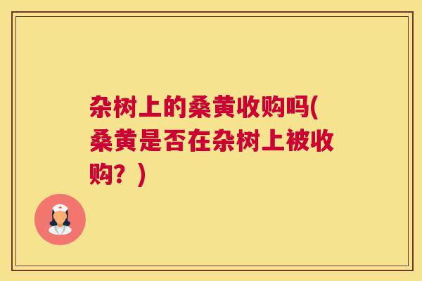 杂树上的桑黄收购吗(桑黄是否在杂树上被收购?) 杂树上的桑黄收购吗(桑黄是否在杂树上被收购?)