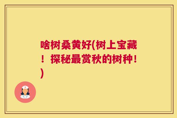 啥树桑黄好(树上宝藏!探秘赏秋的树种!) 啥树桑黄好(树上宝藏!探秘赏秋的树种!)