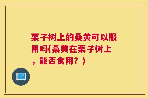 栗子树上的桑黄可以服用吗(桑黄在栗子树上,能否食用?) 栗子树上的桑黄可以服用吗(桑黄在栗子树上,能否食用?)