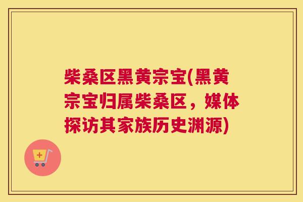 柴桑区黑黄宗宝(黑黄宗宝归属柴桑区,媒体探访其家族历史渊源) 柴桑区黑黄宗宝(黑黄宗宝归属柴桑区,媒体探访其家族历史渊源)