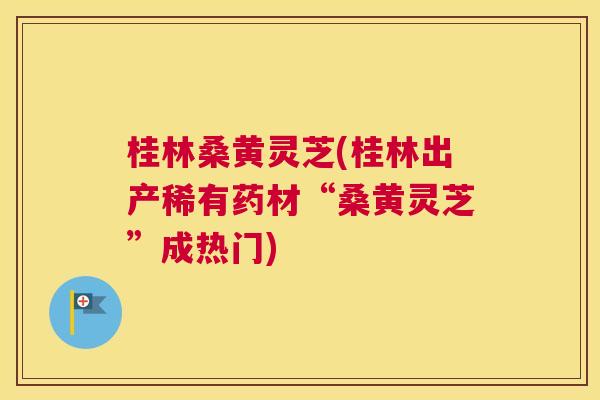 桂林桑黄灵芝(桂林出产稀有药材“桑黄灵芝”成热门) 桂林桑黄灵芝(桂林出产稀有药材“桑黄灵芝”成热门)