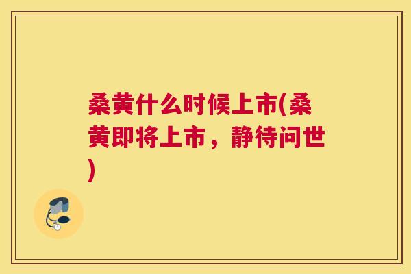 桑黄什么时候上市(桑黄即将上市,静待问世) 桑黄什么时候上市(桑黄即将上市,静待问世)