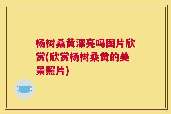 杨树桑黄漂亮吗图片欣赏(欣赏杨树桑黄的美景照片) 杨树桑黄漂亮吗图片欣赏(欣赏杨树桑黄的美景照片)