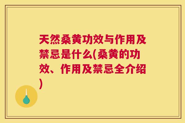 天然桑黄功效与作用及禁忌是什么(桑黄的功效、作用及禁忌全介绍) 天然桑黄功效与作用及禁忌是什么(桑黄的功效、作用及禁忌全介绍)