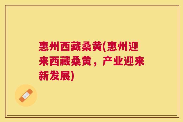 惠州西藏桑黄(惠州迎来西藏桑黄,产业迎来新发展) 惠州西藏桑黄(惠州迎来西藏桑黄,产业迎来新发展)