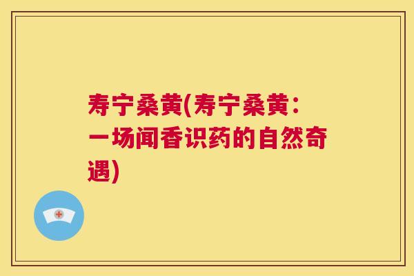 寿宁桑黄(寿宁桑黄:一场闻香识药的自然奇遇) 寿宁桑黄(寿宁桑黄:一场闻香识药的自然奇遇)