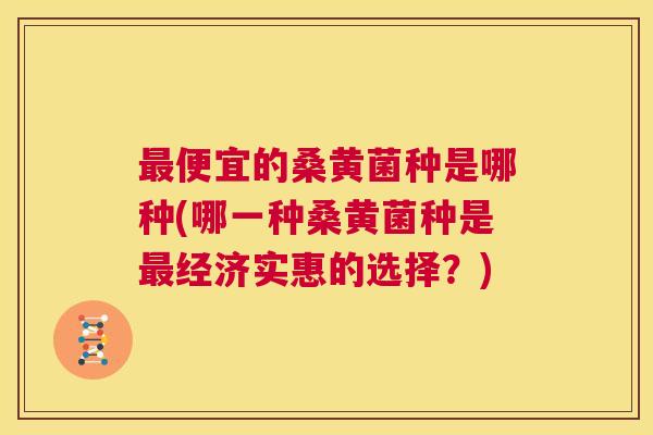 便宜的桑黄菌种是哪种(哪一种桑黄菌种是经济实惠的选择?) 便宜的桑黄菌种是哪种(哪一种桑黄菌种是经济实惠的选择?)