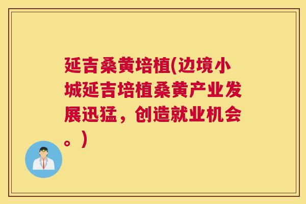 延吉桑黄培植(边境小城延吉培植桑黄产业发展迅猛，创造就业机会。)