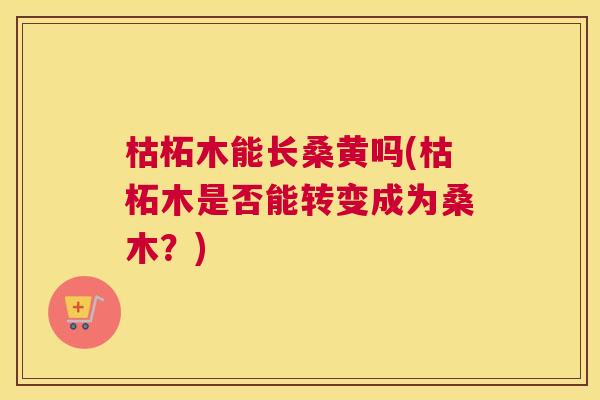 枯柘木能长桑黄吗(枯柘木是否能转变成为桑木?) 枯柘木能长桑黄吗(枯柘木是否能转变成为桑木?)