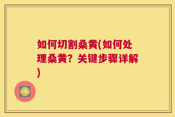 如何切割桑黄(如何处理桑黄?关键步骤详解) 如何切割桑黄(如何处理桑黄?关键步骤详解)