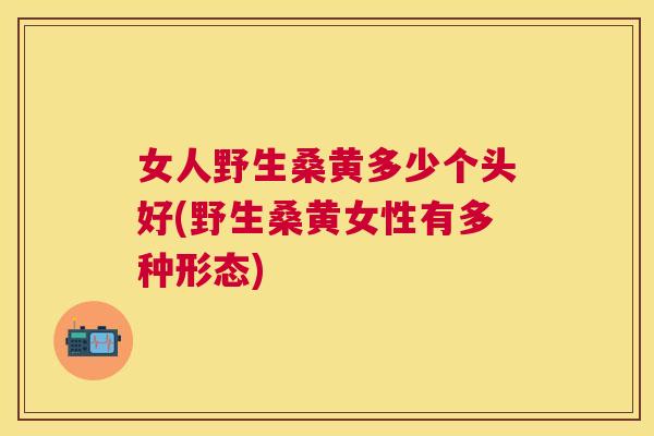 女人野生桑黄多少个头好(野生桑黄女性有多种形态) 女人野生桑黄多少个头好(野生桑黄女性有多种形态)