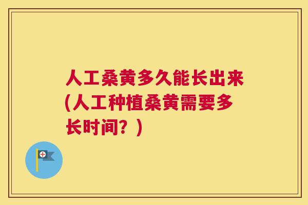 人工桑黄多久能长出来(人工种植桑黄需要多长时间?) 人工桑黄多久能长出来(人工种植桑黄需要多长时间?)