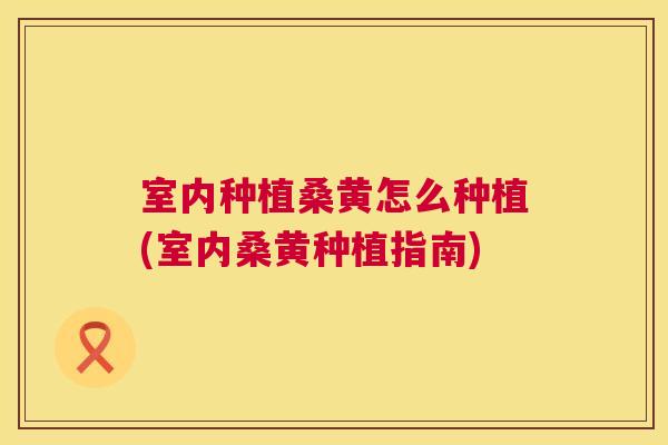 室内种植桑黄怎么种植(室内桑黄种植指南) 室内种植桑黄怎么种植(室内桑黄种植指南)
