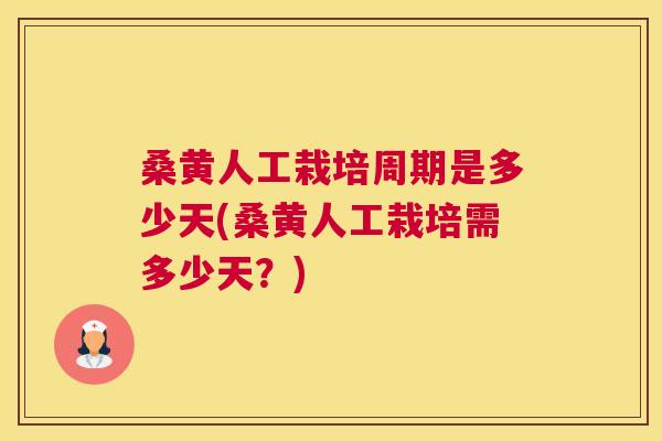 桑黄人工栽培周期是多少天(桑黄人工栽培需多少天?) 桑黄人工栽培周期是多少天(桑黄人工栽培需多少天?)