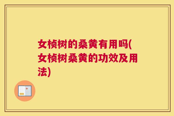 女桢树的桑黄有用吗(女桢树桑黄的功效及用法) 女桢树的桑黄有用吗(女桢树桑黄的功效及用法)