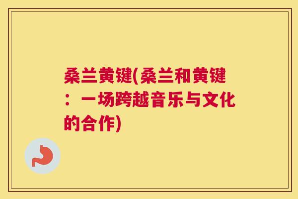 桑兰黄键(桑兰和黄键：一场跨越音乐与文化的合作)
