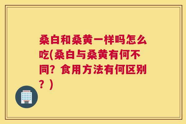 桑白和桑黄一样吗怎么吃(桑白与桑黄有何不同？食用方法有何区别？)