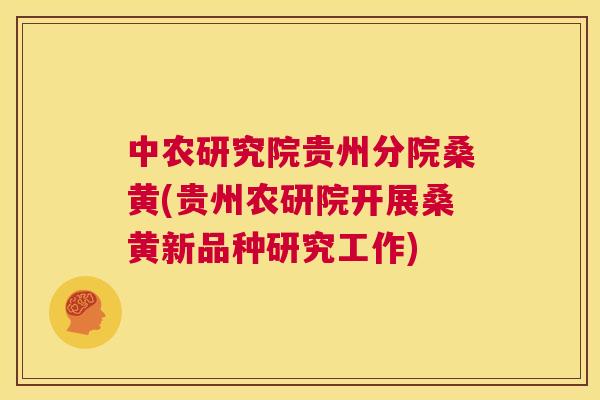 中农研究院贵州分院桑黄(贵州农研院开展桑黄新品种研究工作) 中农研究院贵州分院桑黄(贵州农研院开展桑黄新品种研究工作)