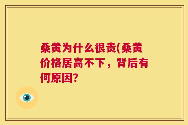 桑黄为什么很贵(桑黄价格居高不下，背后有何原因？