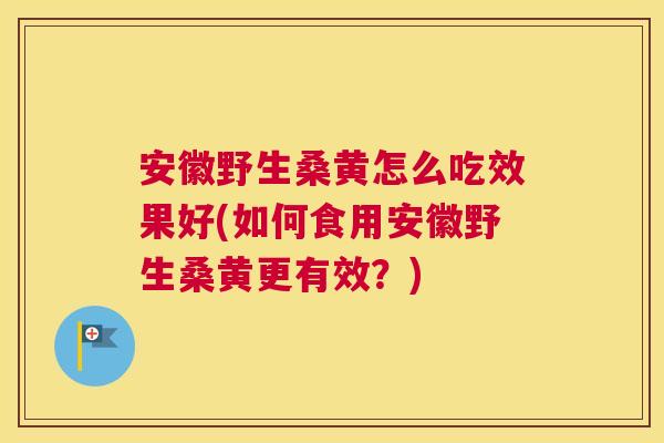 安徽野生桑黄怎么吃效果好(如何食用安徽野生桑黄更有效?) 安徽野生桑黄怎么吃效果好(如何食用安徽野生桑黄更有效?)