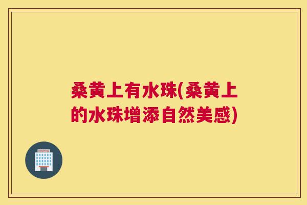 桑黄上有水珠(桑黄上的水珠增添自然美感) 桑黄上有水珠(桑黄上的水珠增添自然美感)