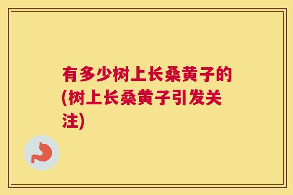 有多少树上长桑黄子的(树上长桑黄子引发关注) 有多少树上长桑黄子的(树上长桑黄子引发关注)