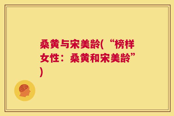 桑黄与宋美龄(“榜样女性:桑黄和宋美龄”) 桑黄与宋美龄(“榜样女性:桑黄和宋美龄”)