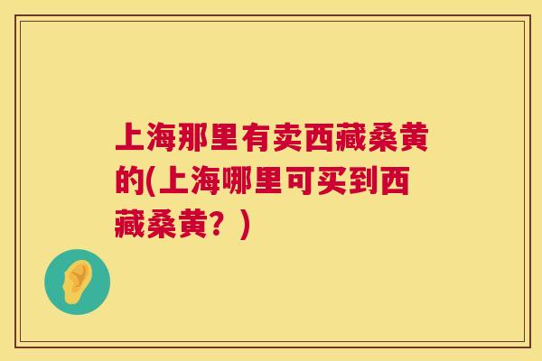 上海那里有卖西藏桑黄的(上海哪里可买到西藏桑黄?) 上海那里有卖西藏桑黄的(上海哪里可买到西藏桑黄?)