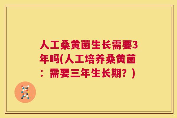 人工桑黄菌生长需要3年吗(人工培养桑黄菌:需要三年生长期?) 人工桑黄菌生长需要3年吗(人工培养桑黄菌:需要三年生长期?)