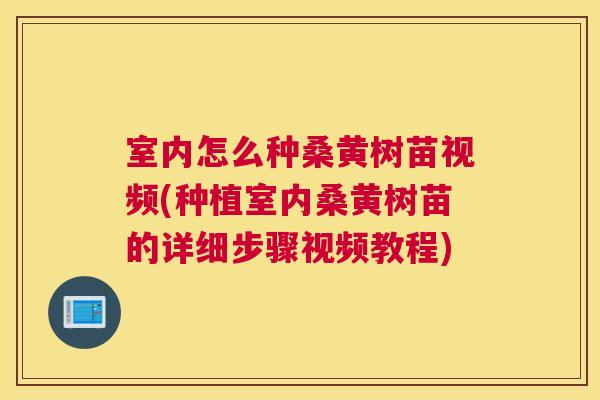 室内怎么种桑黄树苗视频(种植室内桑黄树苗的详细步骤视频教程) 室内怎么种桑黄树苗视频(种植室内桑黄树苗的详细步骤视频教程)