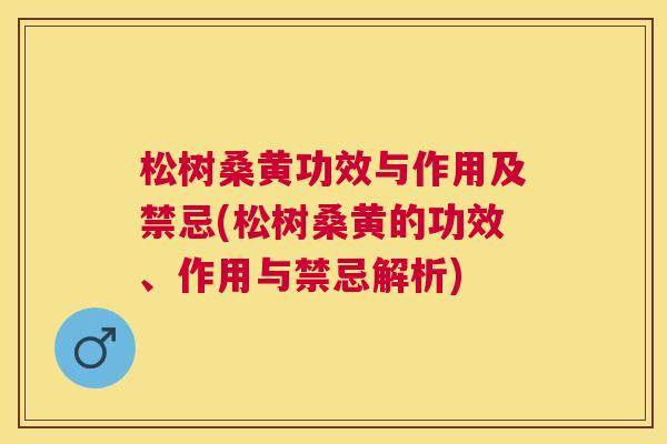 松树桑黄功效与作用及禁忌(松树桑黄的功效、作用与禁忌解析) 松树桑黄功效与作用及禁忌(松树桑黄的功效、作用与禁忌解析)