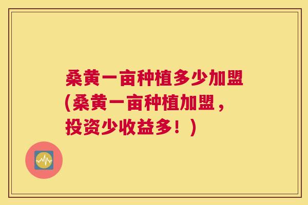桑黄一亩种植多少加盟(桑黄一亩种植加盟,投资少收益多!) 桑黄一亩种植多少加盟(桑黄一亩种植加盟,投资少收益多!)
