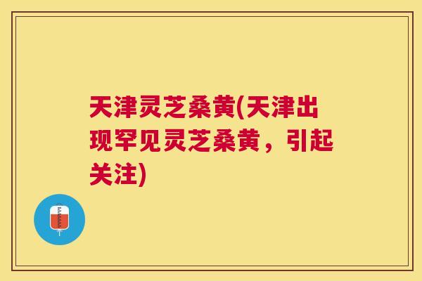 天津灵芝桑黄(天津出现罕见灵芝桑黄，引起关注)