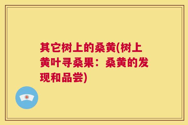 其它树上的桑黄(树上黄叶寻桑果:桑黄的发现和品尝) 其它树上的桑黄(树上黄叶寻桑果:桑黄的发现和品尝)
