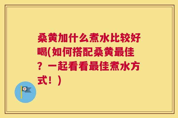 桑黄加什么煮水比较好喝(如何搭配桑黄佳?一起看看佳煮水方式!) 桑黄加什么煮水比较好喝(如何搭配桑黄佳?一起看看佳煮水方式!)