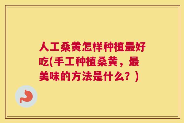 人工桑黄怎样种植好吃(手工种植桑黄,美味的方法是什么?) 人工桑黄怎样种植好吃(手工种植桑黄,美味的方法是什么?)