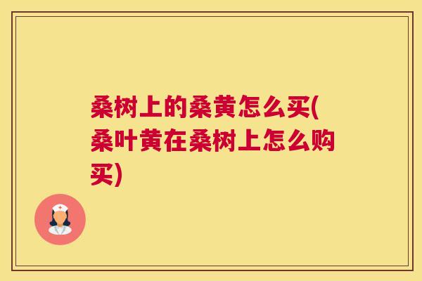 桑树上的桑黄怎么买(桑叶黄在桑树上怎么购买) 桑树上的桑黄怎么买(桑叶黄在桑树上怎么购买)