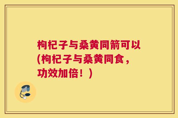 枸杞子与桑黄同箭可以(枸杞子与桑黄同食,功效加倍!) 枸杞子与桑黄同箭可以(枸杞子与桑黄同食,功效加倍!)