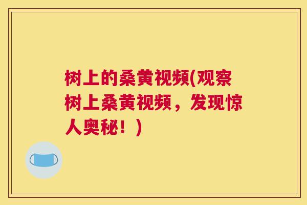 树上的桑黄视频(观察树上桑黄视频,发现惊人奥秘!) 树上的桑黄视频(观察树上桑黄视频,发现惊人奥秘!)