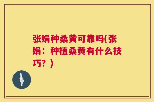 张娟种桑黄可靠吗(张娟:种植桑黄有什么技巧?) 张娟种桑黄可靠吗(张娟:种植桑黄有什么技巧?)