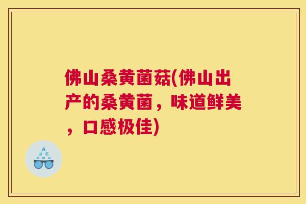 佛山桑黄菌菇(佛山出产的桑黄菌，味道鲜美，口感极佳)