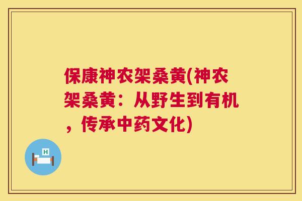 保康神农架桑黄(神农架桑黄:从野生到有机,传承文化) 保康神农架桑黄(神农架桑黄:从野生到有机,传承文化)