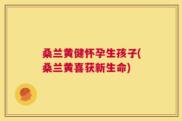 桑兰黄健怀孕生孩子(桑兰黄喜获新生命) 桑兰黄健怀孕生孩子(桑兰黄喜获新生命)