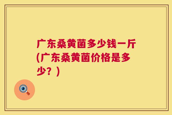 广东桑黄菌多少钱一斤(广东桑黄菌价格是多少?) 广东桑黄菌多少钱一斤(广东桑黄菌价格是多少?)