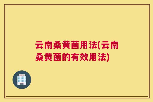 云南桑黄菌用法(云南桑黄菌的有效用法) 云南桑黄菌用法(云南桑黄菌的有效用法)