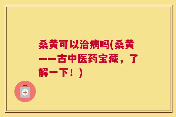 桑黄可以吗(桑黄——古中医药宝藏,了解一下!) 桑黄可以吗(桑黄——古中医药宝藏,了解一下!)