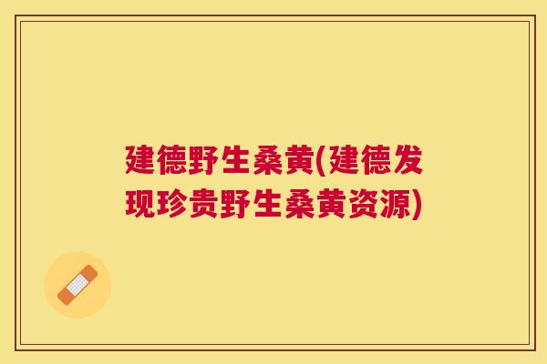 建德野生桑黄(建德发现珍贵野生桑黄资源) 建德野生桑黄(建德发现珍贵野生桑黄资源)