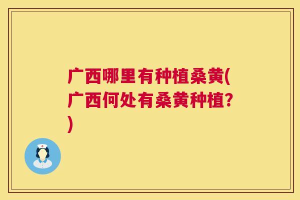 广西哪里有种植桑黄(广西何处有桑黄种植?) 广西哪里有种植桑黄(广西何处有桑黄种植?)