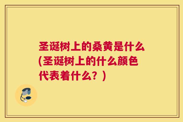 圣诞树上的桑黄是什么(圣诞树上的什么颜色代表着什么?) 圣诞树上的桑黄是什么(圣诞树上的什么颜色代表着什么?)